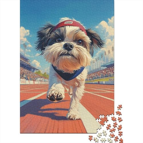 Shih Tzu Puzzles 1000 Teile Schwer Puzzle Spielzeug Lernspiel Impossible Herausforderung Spielzeug Für Erwachsene Und Kinder in Bewährter 1000pcs (75x50cm) von LWXEEOAVE