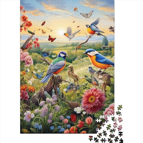 Vögel und Blumen Puzzles 1000-teilige Schwer Puzzle Spielzeug Lernspiel Impossible Herausforderungsspielzeug Für Erwachsene Und Kinder in Bewährter 1000pcs (75x50cm) von LWXEEOAVE