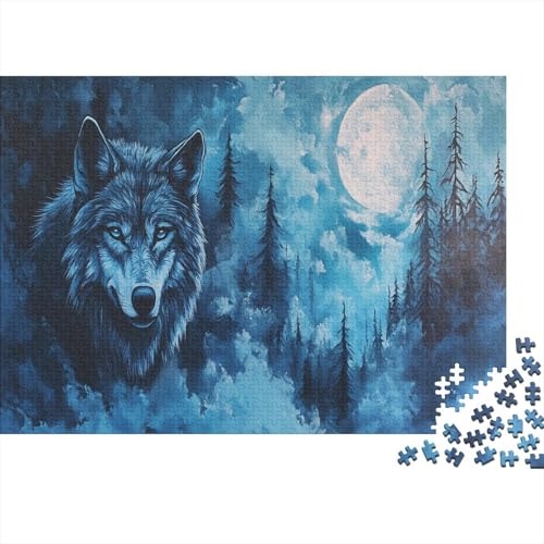 Wolf Puzzlespiel 1000 Teile Puzzle Für Erwachsene Und Kinder Ab 14 Jahren, Puzzle-Motiv Erwachsenen Puzzlespiel Puzzel 1000pcs (75x50cm) von LWXEEOAVE