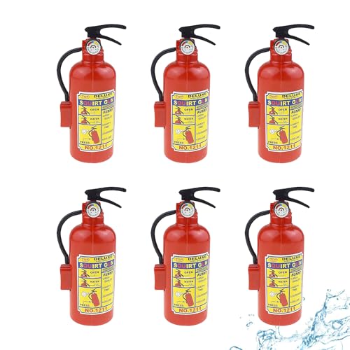 6 Stück Feuerlöscher Wasserpistole, Mini Feuerlöscher, Spielzeug Feuerlöscher, 10,8 x 4,5 cm, Feuerlöscher Kinderspielzeug, für Kinder Pool Wasserspielzeug Interaktives, Kinder Geschenke (Rot) 6 Stück Feuerlöscher Wasserpistole, Mini Feuerlöscher, Spielzeug Feuerlöscher, 10,8 x 4,5 cm, Feuerlöscher Kinderspielzeug, für Kinder Pool Wasserspielzeug Interaktives, Kinder Geschenke (Rot) von LWZko