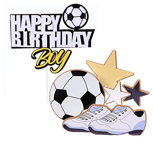 6 Stück Tortendeko Geburtstag Junge, Cake Topper Happy Birthday, Fußball Tortendeko Geburtstag, Kuchendeckel Topper, Fussball Oh Baby Cake Topper Personalisiert für Boy, Mädchen, Muffin, Kuchen Deko 6 Stück Tortendeko Geburtstag Junge, Cake Topper Happy Birthday, Fußball Tortendeko Geburtstag, Kuchendeckel Topper, Fussball Oh Baby Cake Topper Personalisiert für Boy, Mädchen, Muffin, Kuchen Deko von LWZko