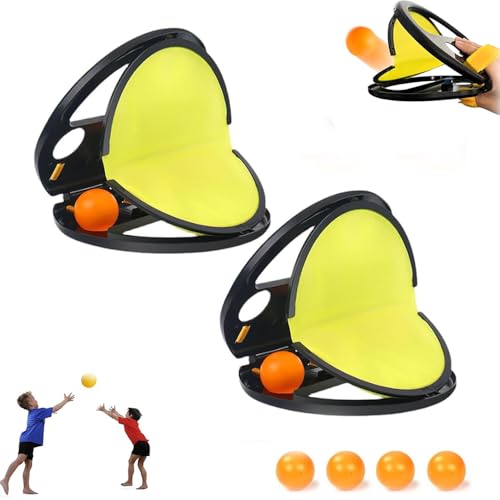 LXCJZY Racket Pocket Catch Game,Parent Child Interactive Educational Throwing Ball,Throw Catch Game,Outdoor for Kids Catch Ball Set (2PCS) von LXCJZY