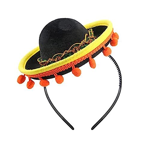 LXJLXD Mexikaner Sombrero Hut Haarreifen Festival Party Kostüm Stirnband Fotografie Requisiten Hut Erwachsene Urlaub Kopf Zubehör LXJLXD Mexikaner Sombrero Hut Haarreifen Festival Party Kostüm Stirnband Fotografie Requisiten Hut Erwachsene Urlaub Kopf Zubehör von LXJLXD
