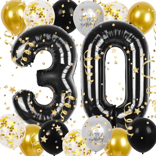30 Geburtstag Dekoration Schwarz Gold,Luftballons 30.Geburtstag Schwarz Gold,30 Geburtstag Deko Schwarz,30.Geburtstag Deko Frau Mann Deko 30.Geburtstag Konfetti Luftballons,Birthday Decorations 30 Geburtstag Dekoration Schwarz Gold,Luftballons 30.Geburtstag Schwarz Gold,30 Geburtstag Deko Schwarz,30.Geburtstag Deko Frau Mann Deko 30.Geburtstag Konfetti Luftballons,Birthday Decorations von LXONTSG