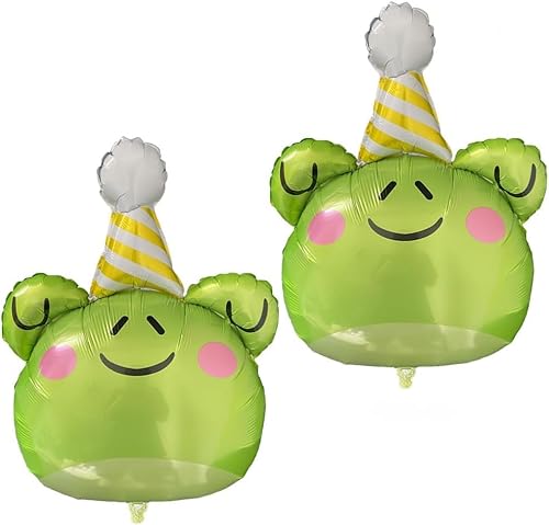 Frosch Luftballon, 2pcs Animal Balloons, Party Tier Luftballons, Folienballon Tiere, Folienballon Geburtstag Tierkopf, Tierkopf Folienballons, Luftballons Tiere, Tierkopf Folienballons von LXONTSG