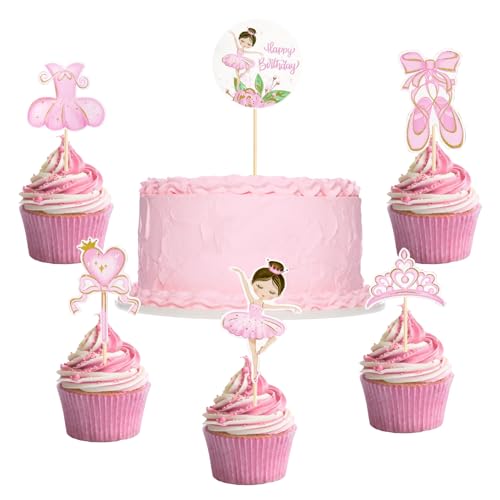 Cupcake Toppers Tänzer, 24 Stück Dance MäDchen Cupcake Toppers, MäDchen Geburtstag Tortendeko,Cake Toppers Dance MäDchen, Geburtstag Cupcake Toppers, Thema Tortendeko Cupcake Toppers Tänzer, 24 Stück Dance MäDchen Cupcake Toppers, MäDchen Geburtstag Tortendeko,Cake Toppers Dance MäDchen, Geburtstag Cupcake Toppers, Thema Tortendeko von LXONTSG