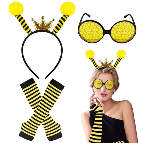 LXONTSG Bienen Stirnband Set, 3 Stück Bee Party Haarreif, Bienen Costume Damen, Bienen Haarreif Kinder, Bienen Party Stirnband Set, Haarreifen Biene für Kinder Und Erwachsene Karneval Kostümzubehör LXONTSG Bienen Stirnband Set, 3 Stück Bee Party Haarreif, Bienen Costume Damen, Bienen Haarreif Kinder, Bienen Party Stirnband Set, Haarreifen Biene für Kinder Und Erwachsene Karneval Kostümzubehör von LXONTSG