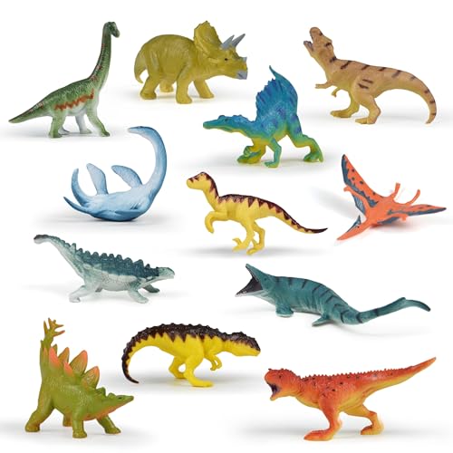 LXONTSG Kinder Dinosaurier Figuren, 12 Stück Kleine Tiere Figuren Dino, Realistische Dinosaurier Figur, Tierfiguren Dino,Mini Dino Figuren, Plastik Dinosaurier Modelle, Klein Tierfiguren LXONTSG Kinder Dinosaurier Figuren, 12 Stück Kleine Tiere Figuren Dino, Realistische Dinosaurier Figur, Tierfiguren Dino,Mini Dino Figuren, Plastik Dinosaurier Modelle, Klein Tierfiguren von LXONTSG