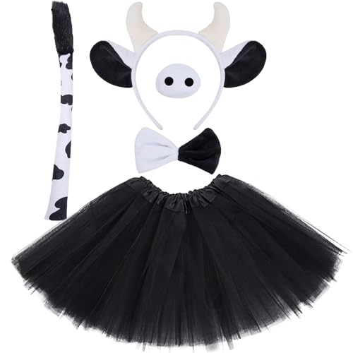 LXONTSG Kuh Cosplay Set, Cosplay Kuh Accessoires, Verkleiden Accessoires, für Kinder Thema Halloween Kostüm Party Zubehör LXONTSG Kuh Cosplay Set, Cosplay Kuh Accessoires, Verkleiden Accessoires, für Kinder Thema Halloween Kostüm Party Zubehör von LXONTSG