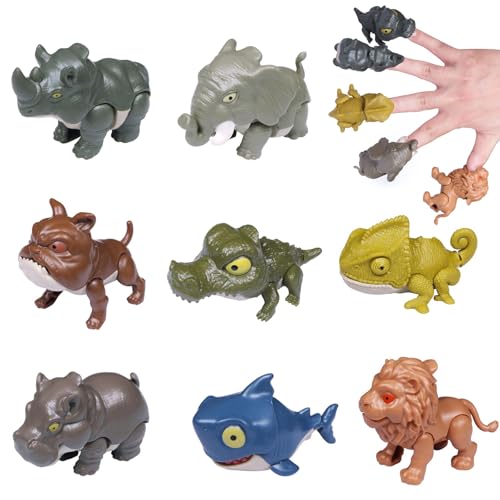 LXONTSG Tier Finger Spielzeug,8 Stück Fingerpuppen Set,Dinosaurier Spielzeug,Biss Finger Spielzeug,Tier Fingerpuppen,Interessante Kinderpartyspielzeug, Partygeschenke für Geburtstagsgeschenke LXONTSG Tier Finger Spielzeug,8 Stück Fingerpuppen Set,Dinosaurier Spielzeug,Biss Finger Spielzeug,Tier Fingerpuppen,Interessante Kinderpartyspielzeug, Partygeschenke für Geburtstagsgeschenke von LXONTSG