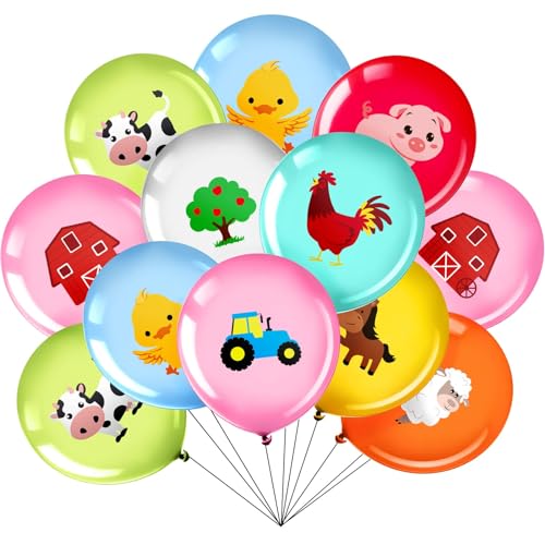 Luftballon Tiere,Bauernhof Tier Luftballons,Tier Luftballons,Luftballons zum Thema Bauernhof,Bauernhof Geburtstag Luftballons,Nutztiere Luftballons Party Geburtstag Deko,für Kindergeburtstag (36pcs) von LXONTSG