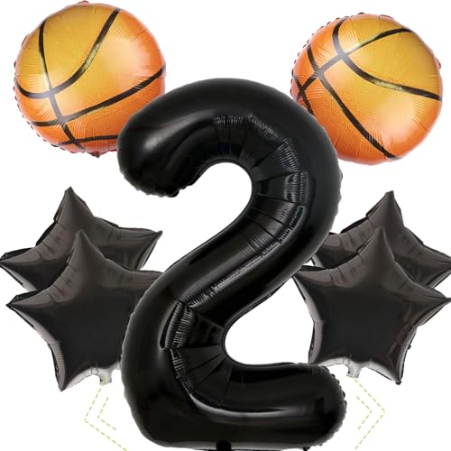 Luftballons Basketball,Basketball 2. Geburtstag Deko,40 Zoll Folienballon Zahl 2,Basketball Luftballon Set,Basketball Themen Luftballons,Kindergeburtstag Deko 2 Jahre,für Thema Kinder Party Luftballons Basketball,Basketball 2. Geburtstag Deko,40 Zoll Folienballon Zahl 2,Basketball Luftballon Set,Basketball Themen Luftballons,Kindergeburtstag Deko 2 Jahre,für Thema Kinder Party von LXONTSG