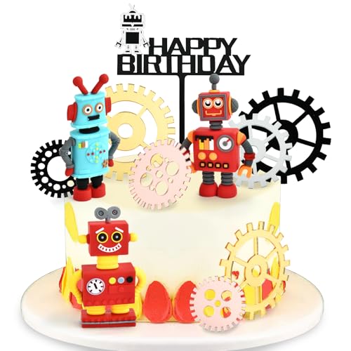 Roboter Kuchen Dekoration, 11 Stück Robot Cupcake Dekoration, Roboter Cupcake Toppers, Roboter Geburtstag Kuchen Topper, Cake Toppers Roboter, Kinder Roboter Geburtstag Tortendeko Roboter Kuchen Dekoration, 11 Stück Robot Cupcake Dekoration, Roboter Cupcake Toppers, Roboter Geburtstag Kuchen Topper, Cake Toppers Roboter, Kinder Roboter Geburtstag Tortendeko von LXONTSG