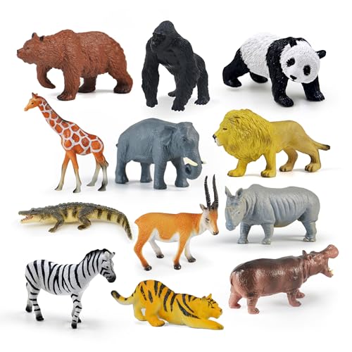 Safari Tierfiguren, 12 Stück Tier Figuren Kinder, Wald Tierfiguren, Mini Animals Figures, Kinder Animal Figures, Klein Tierfiguren, Animals Figures Toys, Tierfiguren Set Zoo Safari Tierfiguren, 12 Stück Tier Figuren Kinder, Wald Tierfiguren, Mini Animals Figures, Kinder Animal Figures, Klein Tierfiguren, Animals Figures Toys, Tierfiguren Set Zoo von LXONTSG