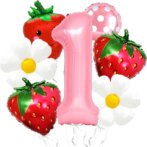 Strawberry Geburtstag Ballon, Party Balloons Erdbeere, Erdbeere Deko, Erdbeere Birthday Ballons, Strawberry Luftballons Deko, für Mädchen Geburtstag Party Mottoparty Strawberry Geburtstag Ballon, Party Balloons Erdbeere, Erdbeere Deko, Erdbeere Birthday Ballons, Strawberry Luftballons Deko, für Mädchen Geburtstag Party Mottoparty von LXONTSG