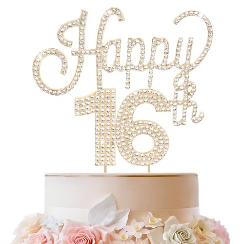 Tortendeko 16 Geburtstag Deko,Happy 16th Birthday Tortendeko,16.Tortendeko Geburtstag Mädchen,Kuchen Topper Strass 16 Zahl Kuchendeckel Kuchendekoration für 16. Jahrestag Geburtstag Party Zubehör (16) Tortendeko 16 Geburtstag Deko,Happy 16th Birthday Tortendeko,16.Tortendeko Geburtstag Mädchen,Kuchen Topper Strass 16 Zahl Kuchendeckel Kuchendekoration für 16. Jahrestag Geburtstag Party Zubehör (16) von LXONTSG