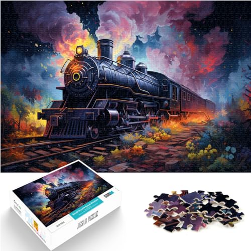 1000-teiliges Puzzle, Schnellzug, für Erwachsene und Kinder ab 12 Jahren, Holzpuzzle, Lernpuzzle, Größe: 50 x 75 cm 1000-teiliges Puzzle, Schnellzug, für Erwachsene und Kinder ab 12 Jahren, Holzpuzzle, Lernpuzzle, Größe: 50 x 75 cm von LXQING