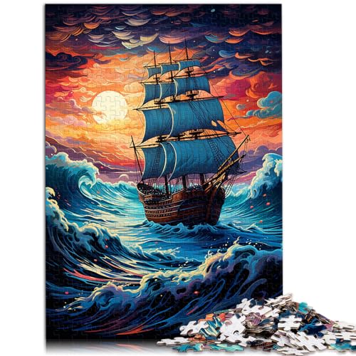 1000-teiliges Puzzle, Segelboot bei Sonnenuntergang, für Erwachsene und Familien, Holzpuzzle, gutes Geschenk für Erwachsene und Kinder, Größe: 50 x 75 cm 1000-teiliges Puzzle, Segelboot bei Sonnenuntergang, für Erwachsene und Familien, Holzpuzzle, gutes Geschenk für Erwachsene und Kinder, Größe: 50 x 75 cm von LXQING