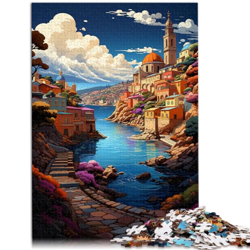 1000-teiliges Puzzle, buntes Korcula, für Erwachsene und Kinder ab 12 Jahren, Holzpuzzle, Lernpuzzle, Familienspiel, Größe: 50 x 75 cm 1000-teiliges Puzzle, buntes Korcula, für Erwachsene und Kinder ab 12 Jahren, Holzpuzzle, Lernpuzzle, Familienspiel, Größe: 50 x 75 cm von LXQING