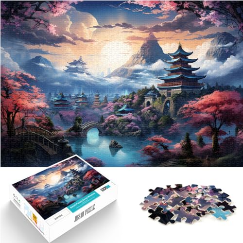 1000-teiliges Puzzle, japanische Fantasielandschaft, für Erwachsene und Kinder ab 12 Jahren, Holzpuzzle, Lernspiele für Erwachsene und Kinder, Größe: 50 x 75 cm 1000-teiliges Puzzle, japanische Fantasielandschaft, für Erwachsene und Kinder ab 12 Jahren, Holzpuzzle, Lernspiele für Erwachsene und Kinder, Größe: 50 x 75 cm von LXQING