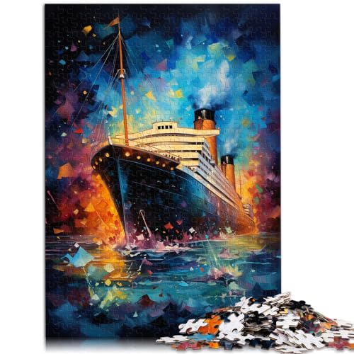 1000-teiliges Puzzle für Erwachsene, Die farbenfrohe Psychedelia der Titanic, für Erwachsene und Kinder ab 12 Jahren, Holzpuzzle, Familienpuzzlespiel, Größe: 50 x 75 cm 1000-teiliges Puzzle für Erwachsene, Die farbenfrohe Psychedelia der Titanic, für Erwachsene und Kinder ab 12 Jahren, Holzpuzzle, Familienpuzzlespiel, Größe: 50 x 75 cm von LXQING
