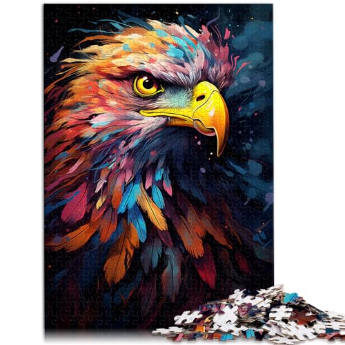 1000-teiliges Puzzlespiel, Adler in Farbe malen, für Erwachsene, Familien oder Kinder, Holzpuzzle, Puzzle mit farbenfrohen Designs, Größe: 50 x 75 cm 1000-teiliges Puzzlespiel, Adler in Farbe malen, für Erwachsene, Familien oder Kinder, Holzpuzzle, Puzzle mit farbenfrohen Designs, Größe: 50 x 75 cm von LXQING
