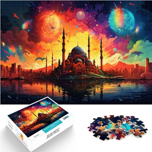 300-teiliges Puzzle, farbenfrohes Istanbul, Türkei, für Erwachsene und Kinder ab 12 Jahren, Holzpuzzle, Lernspiel, Größe: 26 x 38 cm 300-teiliges Puzzle, farbenfrohes Istanbul, Türkei, für Erwachsene und Kinder ab 12 Jahren, Holzpuzzle, Lernspiel, Größe: 26 x 38 cm von LXQING
