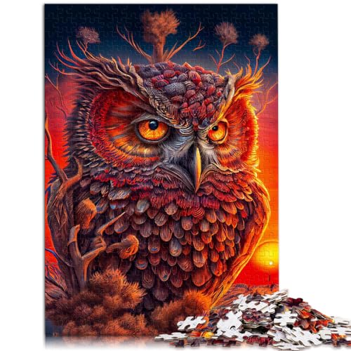 Puzzle 1000 Teile für Erwachsene, abstrakte Eule, Holzpuzzle für Erwachsene und Kinder, anspruchsvolles Spielzeug, Größe: 50 x 75 cm Puzzle 1000 Teile für Erwachsene, abstrakte Eule, Holzpuzzle für Erwachsene und Kinder, anspruchsvolles Spielzeug, Größe: 50 x 75 cm von LXQING