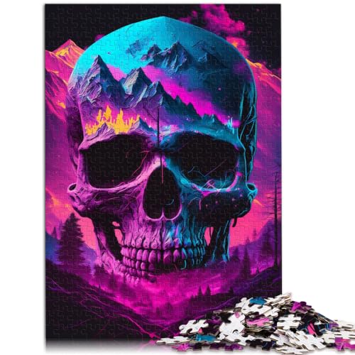 Puzzle für Erwachsene, 1000 Teile, Synthwave-Totenkopf, geeignet für Erwachsene und Kinder ab 12 Jahren, Holzpuzzle, Puzzle mit farbenfrohen Designs, Größe: 50 x 75 cm Puzzle für Erwachsene, 1000 Teile, Synthwave-Totenkopf, geeignet für Erwachsene und Kinder ab 12 Jahren, Holzpuzzle, Puzzle mit farbenfrohen Designs, Größe: 50 x 75 cm von LXQING