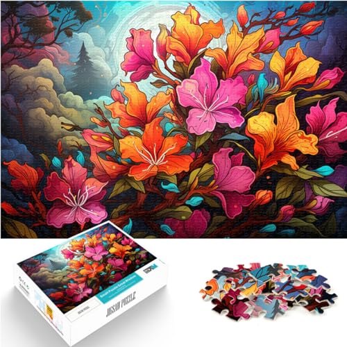 Puzzle für Erwachsene, 300 Teile, Bunte Blumen, für Erwachsene, Familien oder Kinder, Holzpuzzle, Denksport-Puzzle, Größe: 26 x 38 cm Puzzle für Erwachsene, 300 Teile, Bunte Blumen, für Erwachsene, Familien oder Kinder, Holzpuzzle, Denksport-Puzzle, Größe: 26 x 38 cm von LXQING