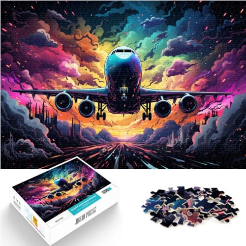 Puzzle für Erwachsene, 300 Teile, Flugzeug im farbigen Himmel, für Erwachsene und Kinder ab 12 Jahren, Holzpuzzle, Heimdekorationspuzzle, Größe: 26 x 38 cm Puzzle für Erwachsene, 300 Teile, Flugzeug im farbigen Himmel, für Erwachsene und Kinder ab 12 Jahren, Holzpuzzle, Heimdekorationspuzzle, Größe: 26 x 38 cm von LXQING