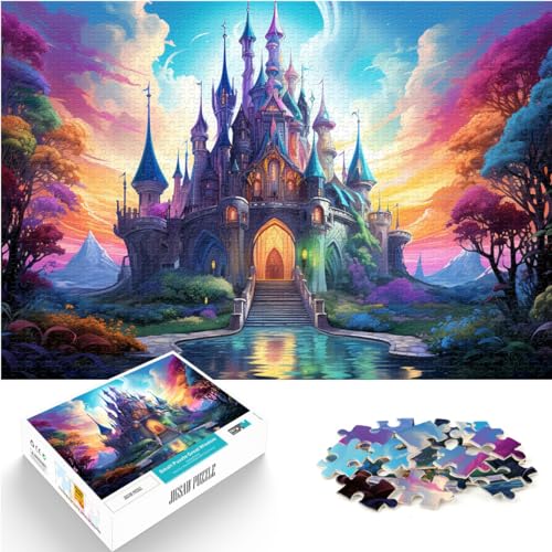 Puzzle für Erwachsene, 500 Teile, Fantasie-Schloss, farbenfrohes Holzpuzzle, für Erwachsene und Kinder ab 12 Jahren, tolles Geschenk für Erwachsene, Größe: 38 x 52 cm von LXQING