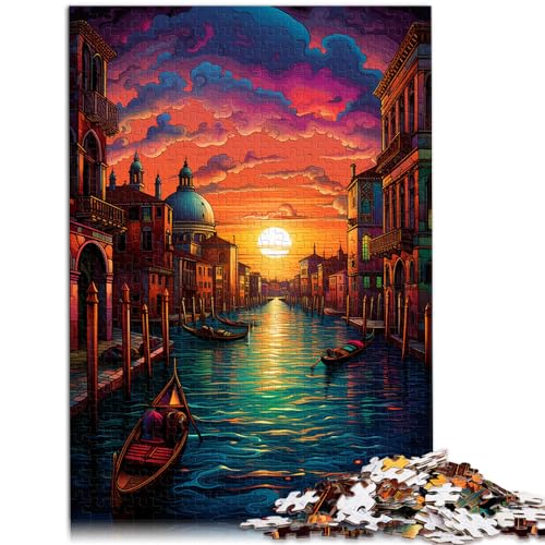Puzzle mit 1000 Teilen, Venedig, Italien, Holzpuzzle als Geschenk für Erwachsene, für die Heimdekoration, Größe: 50 x 75 cm Puzzle mit 1000 Teilen, Venedig, Italien, Holzpuzzle als Geschenk für Erwachsene, für die Heimdekoration, Größe: 50 x 75 cm von LXQING
