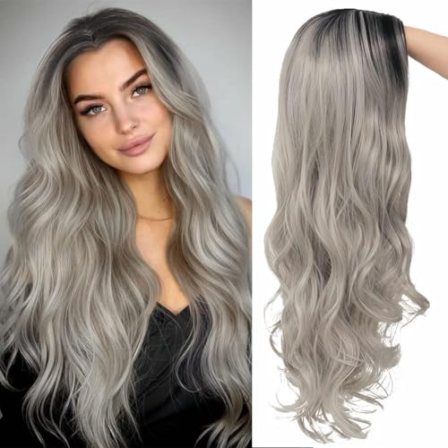 Karneval Perücke Grau,Silber Grau Lang Lockig,Halloween Perücke Grau Gothic Perücke,Lange Graue Ombré Perücke,Perücke Damen Perücke Grau mit Haarnetz,für Halloween Karneval Cosplay Kostüm Party Karneval Perücke Grau,Silber Grau Lang Lockig,Halloween Perücke Grau Gothic Perücke,Lange Graue Ombré Perücke,Perücke Damen Perücke Grau mit Haarnetz,für Halloween Karneval Cosplay Kostüm Party von LXWINNER