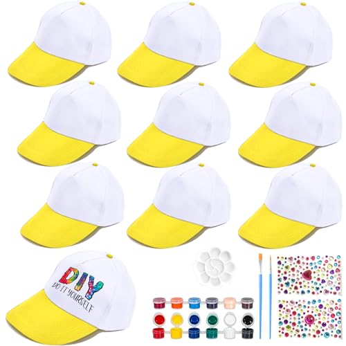 LXWINNER 10 Stück Graffiti Kappe, Kinder Kappen zum Bemalen, DIY Baseballkappe mit Edelstein Aufklebern, Kinder Baseballmütze, Kappe Weiß Kinder, Geburtstag Geschenk Mädchen 4 5 6 7 8 9 10 11 Jahre LXWINNER 10 Stück Graffiti Kappe, Kinder Kappen zum Bemalen, DIY Baseballkappe mit Edelstein Aufklebern, Kinder Baseballmütze, Kappe Weiß Kinder, Geburtstag Geschenk Mädchen 4 5 6 7 8 9 10 11 Jahre von LXWINNER