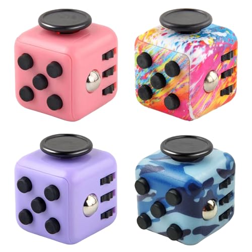 4PCS Fidget Toy Cube, Bunt Fidget Toys, Infinity Cube, Fidget Pad Controller, Dekompression Spielzeug Geschen für Kinder und Erwachsene für ADD, ADHS, Autismus 4PCS Fidget Toy Cube, Bunt Fidget Toys, Infinity Cube, Fidget Pad Controller, Dekompression Spielzeug Geschen für Kinder und Erwachsene für ADD, ADHS, Autismus von LXYNALI