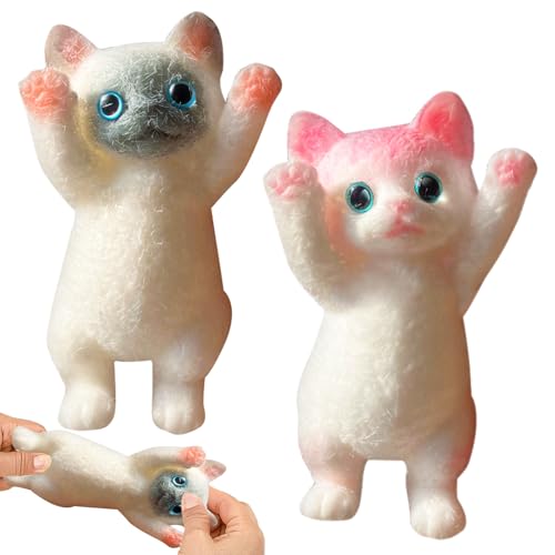 Squishy Katze Toy, 2PCS Quetschspielzeug Lustig Cat Anti Stress Fidget Toys, Niedliche Form Katze Squishy Stressabbau Spielzeug Squeeze Toy für Mädchen Und Jungen Zum Entspannen Squishy Katze Toy, 2PCS Quetschspielzeug Lustig Cat Anti Stress Fidget Toys, Niedliche Form Katze Squishy Stressabbau Spielzeug Squeeze Toy für Mädchen Und Jungen Zum Entspannen von LXYNALI