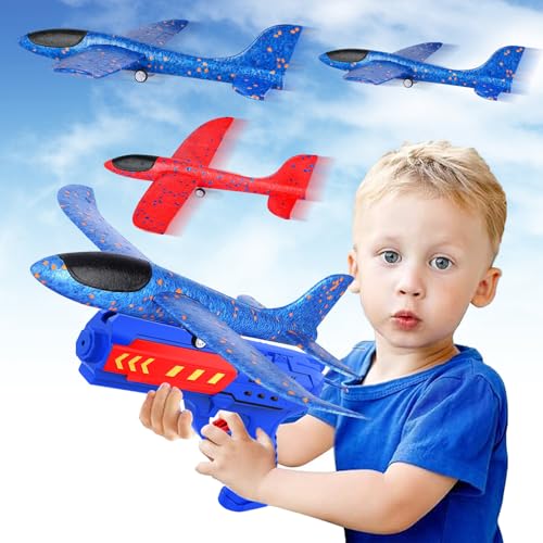 LXYYDS Flugzeug Spielzeug, 3 Stück Styropor Flugzeuge für Kinder + Katapult Pistole Kinderspielzeug, Flugzeug Styropor Wurfgleiter, Geschenke für Kinder Jungen Mädchen ab 3 4 5 6 7 8 9 10 Jahre LXYYDS Flugzeug Spielzeug, 3 Stück Styropor Flugzeuge für Kinder + Katapult Pistole Kinderspielzeug, Flugzeug Styropor Wurfgleiter, Geschenke für Kinder Jungen Mädchen ab 3 4 5 6 7 8 9 10 Jahre von LXYYDS