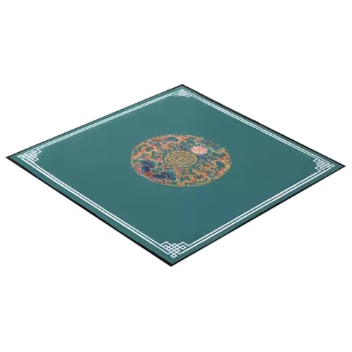 LXZSMH Mahjong Matte, Polyester-Mahjong-Tischmatte, Brettspiel-Spielmatte for Tischbrettspiele, Kartenspiele, Legespiele (Farbe: Blau, Größe: 35,4 x 35,4 Zoll)(Color:Green,Size:23.6x23.6inch) von LXZSMH