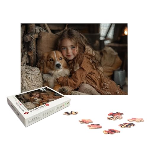 Personalisiertes Puzzle 1000 Teile mit Eigenem Foto, Personalisiertes Puzzle für Erwachsene, Gestalte Selbst Holzpuzzle Erwachsene mit Bild, Fotopuzzle mit Geschenkbox, für Geschenke, Wanddeko, X-687 von LXingzun