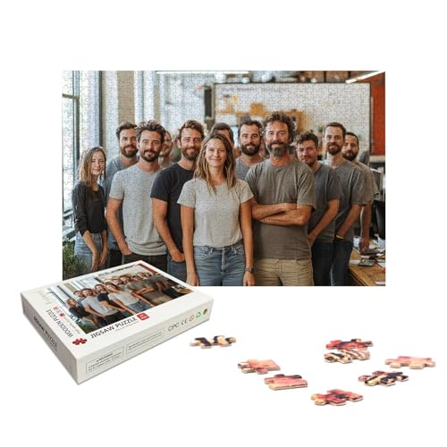 Personalisiertes Puzzle 1000 Teile mit Eigenem Foto, Personalisiertes Puzzle für Erwachsene, Gestalte Selbst Holzpuzzle Erwachsene mit Bild, Fotopuzzle mit Geschenkbox, für Geschenke, Wanddeko, X-827 von LXingzun