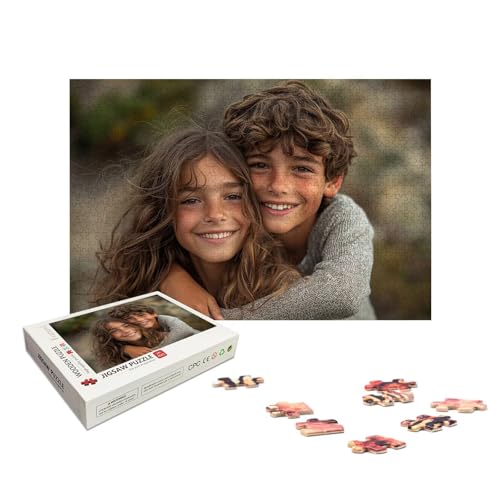 Personalisiertes Puzzle 1000 Teile mit Eigenem Foto, Personalisiertes Puzzle für Erwachsene, Gestalte Selbst Holzpuzzle Erwachsene mit Bild, Fotopuzzle mit Geschenkbox, für Geschenke, Wanddeko, X-1009 von LXingzun