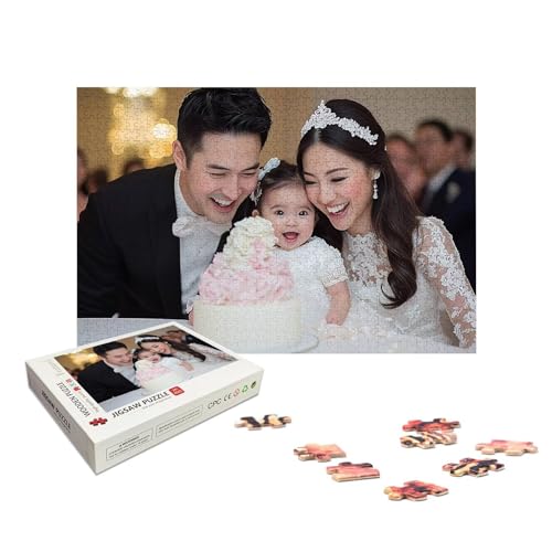 Personalisiertes Puzzle 1000 Teile mit Eigenem Foto, Personalisiertes Puzzle für Erwachsene, Gestalte Selbst Holzpuzzle Erwachsene mit Bild, Fotopuzzle mit Geschenkbox, für Geschenke, Wanddeko, X-603 von LXingzun