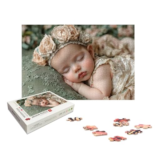 Personalisiertes Puzzle 1000 Teile mit Eigenem Foto, Personalisiertes Puzzle für Erwachsene, Gestalte Selbst Holzpuzzle Erwachsene mit Bild, Fotopuzzle mit Geschenkbox, für Geschenke, Wanddeko, X-183 von LXingzun