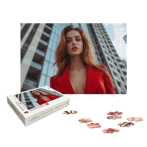 Personalisiertes Puzzle 1000 Teile mit Eigenem Foto, Personalisiertes Puzzle für Erwachsene, Gestalte Selbst Holzpuzzle Erwachsene mit Bild, Fotopuzzle mit Geschenkbox, für Geschenke, Wanddeko, X-1135 von LXingzun