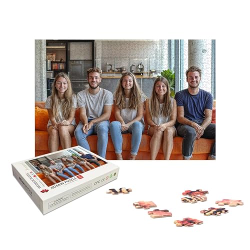 Personalisiertes Puzzle 1500 Teile mit Eigenem Foto, Personalisiertes Puzzle für Erwachsene, Gestalte Selbst Holzpuzzle Erwachsene mit Bild, Fotopuzzle mit Geschenkbox, für Geschenke, Wanddeko, X-842 von LXingzun