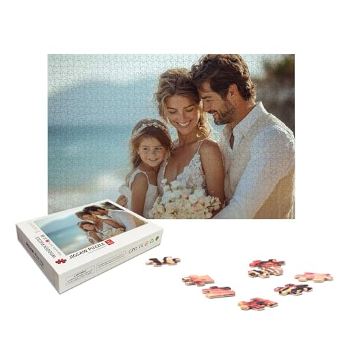 Personalisiertes Puzzle 2000 Teile mit Eigenem Foto, Personalisiertes Puzzle für Erwachsene, Gestalte Selbst Holzpuzzle Erwachsene mit Bild, Fotopuzzle mit Geschenkbox, für Geschenke, Wanddeko, X-339 von LXingzun