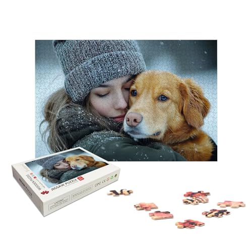 Personalisiertes Puzzle mit Eigenem Foto, Personalisiert Puzzle 1000/1500/2000/3000/4000/5000 Teile Erwachsene, Gestalte Selbst Holzpuzzle mit Bild, Holzpuzzle für Geschenke, Weihnachten, Deko, X-318 von LXingzun