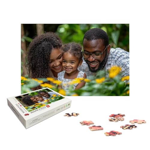 Personalisiertes Puzzle mit Eigenem Foto, Personalisiert Puzzle 1000/1500/2000/3000/4000/5000 Teile Erwachsene, Gestalte Selbst Holzpuzzle mit Bild, Holzpuzzle für Geschenke, Weihnachten, Deko, X-1157 von LXingzun
