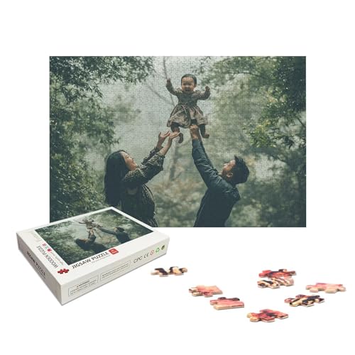 Personalisiertes Puzzle mit Eigenem Foto, Personalisiert Puzzle 1000/1500/2000/3000/4000/5000 Teile Erwachsene, Gestalte Selbst Holzpuzzle mit Bild, Holzpuzzle für Geschenke, Weihnachten, Deko, X-92 von LXingzun